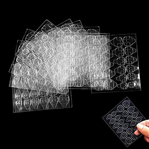 360 Pcs Autocollant D'Ongle de Colle Double Face,Autocollant d'Ongle Adhésif Transparent,Nail Glue Jelly Gel Ruban Adhésif, Onglets Adhésifs pour Ongles à Colle Faux Ongles Conseils