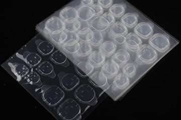 10 Feuilles/240 Pièce Autocollants à Ongles Double Face, Faux Ongles Autocollant Transparent Onglet Adhésif Ongles Imperméable pour Décoration à Ongles