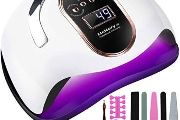 McNory Lampe UV Sèche Ongles,168W UV LED Séchoir à Ongles Professionnel avec Capteur Automatique, 4 Minuteries10/30/60/99S,LCD Ecran Intelligent Lampe UV Sèche Ongles pour Toutes Les Gels