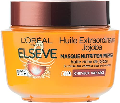 L'Oréal Paris Elseve Huile Extraordinaire Jojoba Masque pour Cheveux Très Secs, 310ml