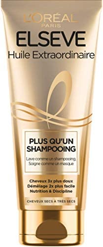 L'Oréal Paris Elseve Plus Qu'un Shampooing - Lavage & Soin des Cheveux Secs et Abîmés - Huile Extraordinaire - 200 ml