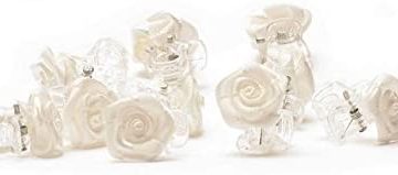 10 Petites pinces à cheveux ornées de roses hairclips Bijoux de cheveux mariée - Blanc