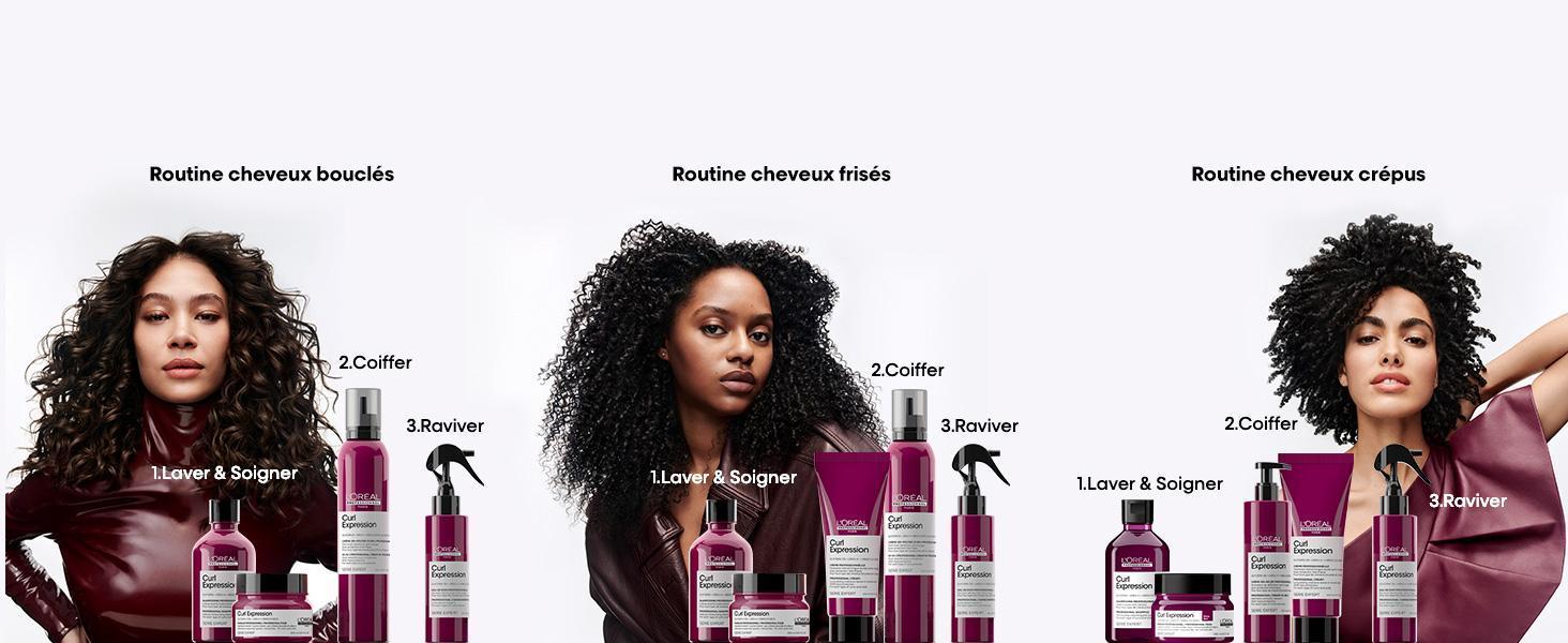 Routines pour cheveux bouclés, pour cheveux frisés ou pour cheveux crépus