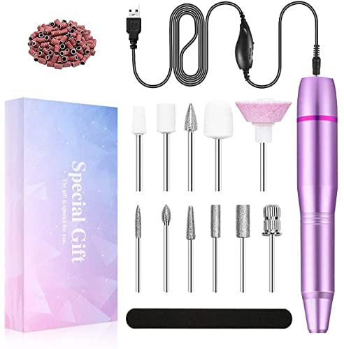 Ponceuse pour Ongles Professionnel, 12 en1 Lime a Ongle Electrique, Ongles Manucure Machine Puissante et Silencieuse,Portable Kit de Manucure Pédicure pour Salon et Maison