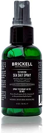 Brickell Men's Spray Texturant au Sel Marin pour Hommes, Naturel et Biologique, Sans Alcool, Soulève et Texturise les Cheveux pour une Coiffure de Plage ou de Surfeur (59 mL)