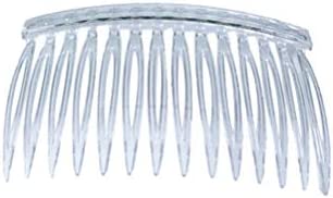 Lurrose Lot de 10 peignes à cheveux en plastique transparent pour femme