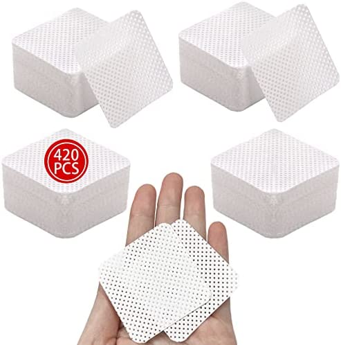 420 Pièces Lingettes Coton Ongles Non Pelucheux, Tlingettes pour Manucure Lingettes Dissolvantes Absorbantes Wipes Colle Bouteille Lingette Outil