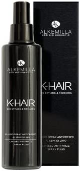 ALKEMILLA - K-Hair - Spray Defrisant aux Graines de Lin - Formule Légère pour les Cheveux Doux et Hydratés - Vegan, AIAB, Testé au Nickel - 100 ML