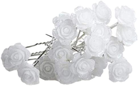 Épingle à chignons fleur blanche accessoires bijou de cheveux mariage