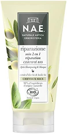 N.A.E. - Soin 2 en 1 Après-Shampoing / Masque - Cheveux Secs - Soin Cheveux BIO - Certifié Cosmétique Bio - Formule Vegan - 98 % d'ingrédients d'origine naturelle - Contenant de 150 ml