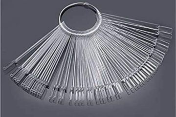 100pcs Présentoir Faux Ongles Pratique Nuancier Palette Maquillage Vernis à Ongles Couleur eventail Forme Batonnets Transparent Outil de Nail Art (Transparent)