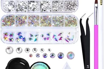 NICOLE DIARY Strass Ongles Nail Art Design decoration ongles Ensemble de Strass Avec Stylo Pointillé Brosse à Ongles Ramasser Des Pincettes