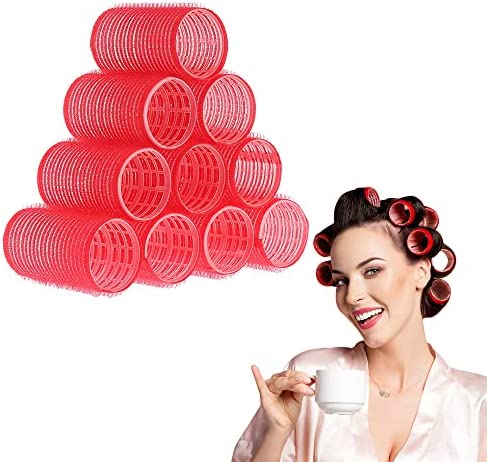 Rouleaux de Cheveux Self Grip Salon Coiffure Bigoudis de coiffure pour cheveux, hair tools pack de 10 Rouleaux pour Cheveux