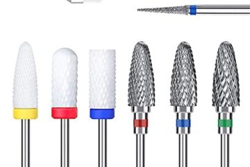 Fantexy – Lot de 10 forets à ongles en céramique de 0,95 cm pour manucure électrique, usage domestique ou salon