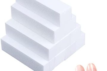 Blocs de ponçage à ongles blancs,10 Blocs Tampon à poncer ongles Bloc Polissoir Nail Art Tips Tool, lime de polissage professionnelle pour poncer les ongles en acrylique ou gel naturel
