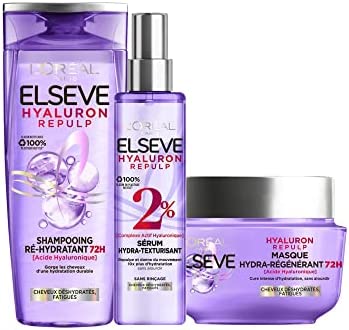 L'Oréal Paris Elseve Routine Hyaluron Repulp à l'acide Hyaluronique pour cheveux déshydratés