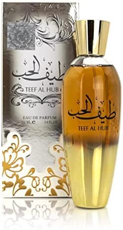 Parfum TEEF AL HUB 100 ml Eau de Parfum Femme Attar Fille Halal Arabe Oud Femme Oriental Musc NOTES: La Rose de Taïf, Vanille et une Touche de Bois de Oud