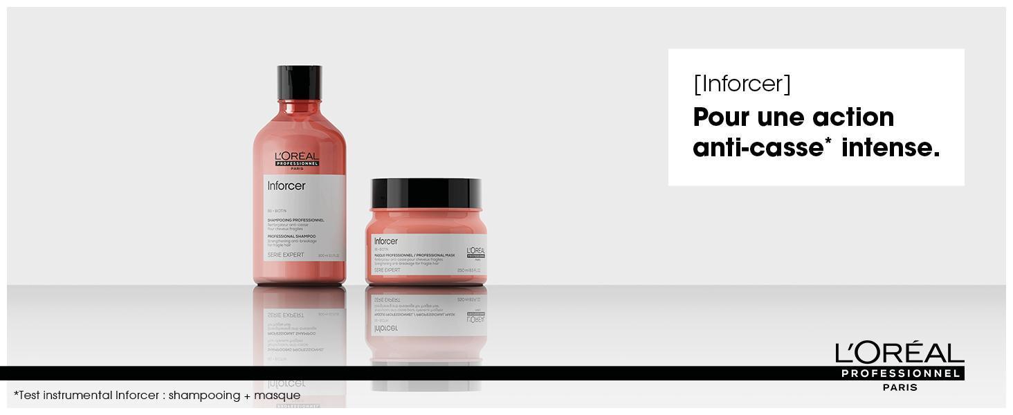 gamme inforcer l'oréal professionnel pour les cheveux cassants et fragilisés