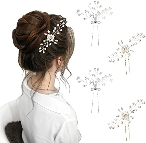 Épingle à Cheveux de Marriage, 3 Pcs Peigne Mariée, Bandeau de Mariée Vigne de Cheveux Coiffure Mariage Coiffures de Mariée Perles Accessoires pour Femmes et Filles