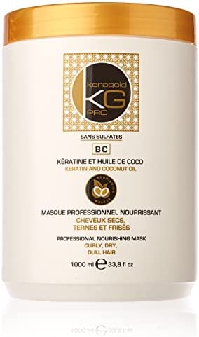 KERAGOLD PRO Masque pour Cheveux Secs Ternes/Frisés sans Sulfates, 1000 ml