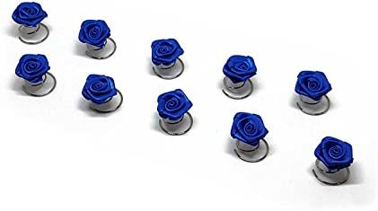 10 Roses Pins - accessoires de cheveux de mariée - spirale Epingle Curlie - Set Bleu