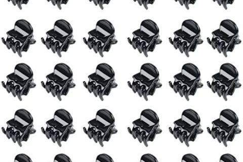 30 pièces mini pinces à cheveux, pinces à cheveux, pince à franges en plastique pour filles et femmes à la conception de coiffure (noir)