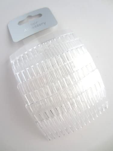 Lot de 4 peignes en plastique transparent pour coiffure mariage