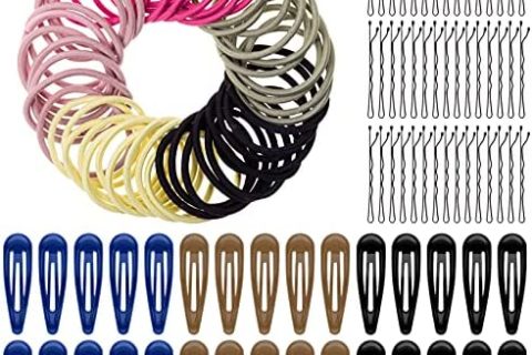 130 Pièces Accessoire Cheveux pour Fille, 30 Barrette Cheveux Fille, 50 Elastiques à Cheveux & 50 Épingles à Cheveux, Pinces à Cheveux pour Femmes Filles