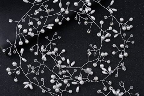 AIBAOBAO Lot de 3 Wedding Flower Épingles À Cheveux De Mariée, Cheveux en Forme de U, Coiffures De Cheveux De Mariage Tressé Cristaux et Strass pour Femme Fille Soirée Anniversaire