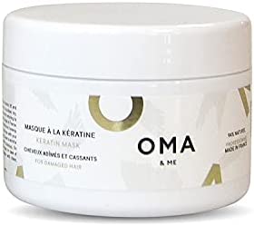 OMA & ME MASQUE CHEVEUX APRÈS SHAMPOING KERATINE PURE- Soin Cheveux Secs et Abimés : Hydrate, Nourrit et Répare - Fabriqué en France avec 94% d'Ingrédients Naturels - Shampoing (250ml)