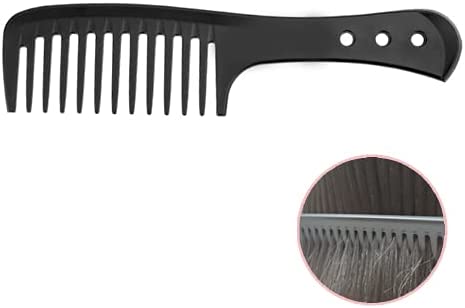 Peigne à Dents Larges, Peigne à Cheveux en Fibre de Carbone, Peigne de Coiffure Anti-Statique Résistant à la Chaleur, pour Coiffure Cheveux Secs et Épais, Longs Humides, Cheveux Bouclés