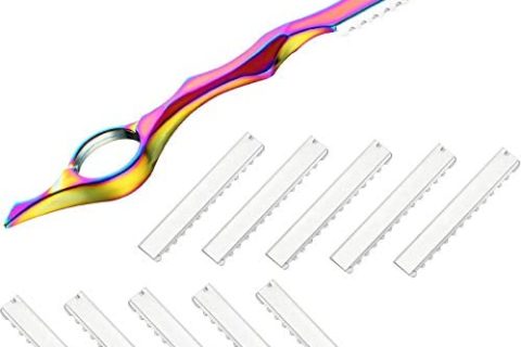 11 Pièces Rasoir de Coiffure Rasoir Peignes pour Effiler Cheveux Peigne Rasoir pour Coupe Cheveux Texturisant avec Rechange en Acier Inoxydable pour Utilisation à Domicile en Salon (Argent)