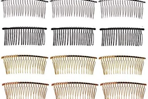 Ziyero Série de Peigne de Cheveux de Mariée Fait Main Rétro Accessoires De Peigne Mariée Peigne Latéral Voile de Mariage Mariage Voile Côté Peigne Convient pour les mariages, fêtes, célébrations, etc