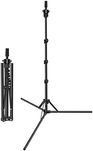 DanseeMeibr Plus Support de tête de mannequin en métal, trépied pliable inversé réglable pour perruque
